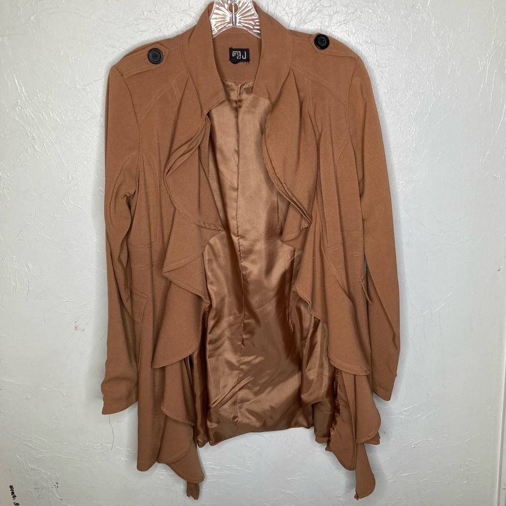 VERY J Brown Ruffle Jacket size:L